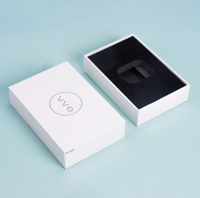 Boîte-cadeau blancs de papier de carton d'AI avec des couvercles EVA Insert