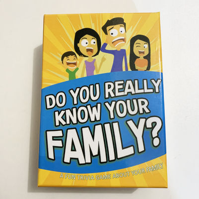 200 questions des cartes de jeu de papier de carton de carte de famille 2,5&quot; *3.5 »