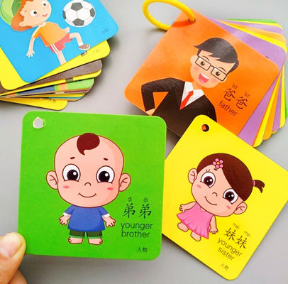 La place forment les cartes flash rigides d'éducation d'enfants de carton 2mm épais