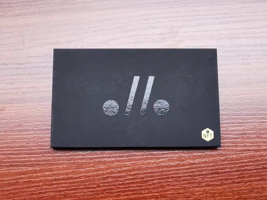 Emballage libre de papier noir UV fait sur commande de carte de crédit de la boîte VIP de chèque-cadeau de Logo Hot Stamping