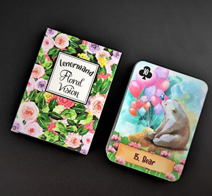 Cartes de impression colorées de tisonnier de cartes de jeu de papier enduit de 57x87mm belles