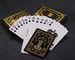 Cartes de jeu noires allemandes de papier de noyau de feuille d'or avec l'emballage de boîte de feuille d'or