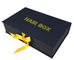 Le livre adapté aux besoins du client forment l'emballage magnétique noir de Flip Cardboard Box For Hair